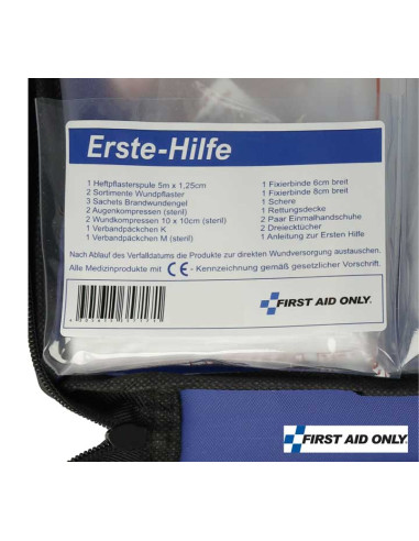 KIT DE PRIMEROS AUXILIOS CON CREMALLERA