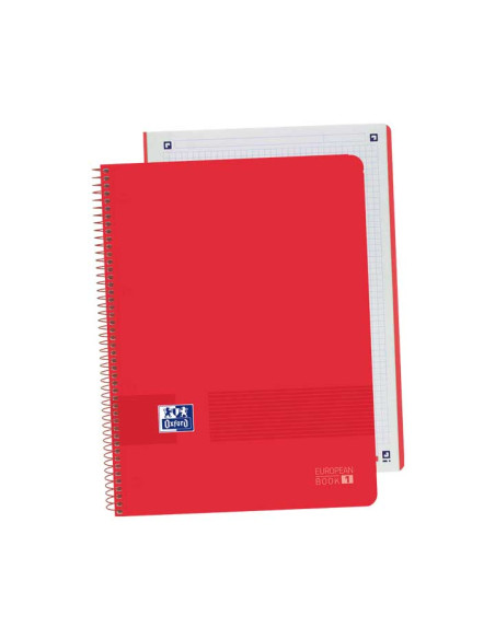 BLOC OXFORD SCHOOL EUBOOK 1 LIVE&GO microtapa PP A4 80h CUADRIC5x5 90g ROJO