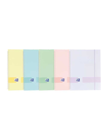 CARPETA FUNDAS TARIFARIO OXFORD LIVE&GO ESPIRAL PP A4 40 F CON GOMA SURTIDO 5 colores PASTEL