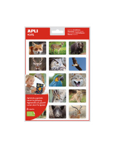 BLÍSTER 15 GOMETS TEMÁTICOS APLI KIDS ANIMALES BOSQUE