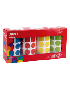 PACK 4 ROLLOS GOMETS XL APLI FIGURAS GEOMÉTRICAS 20mm