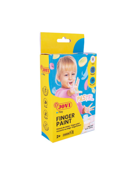 CAJA 6 BOTES DE PINTURA DE DEDOS JOVI 35ml PASTEL