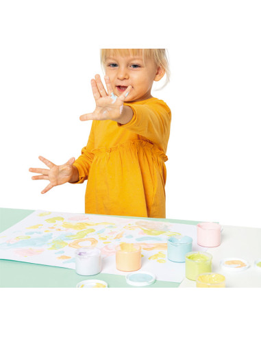 CAJA 6 BOTES DE PINTURA DE DEDOS JOVI 35ml PASTEL