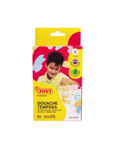 PACK 6 BOTES TÉMPERA JOVI 35ml PASTEL  PINCEL