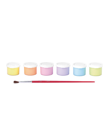 PACK 6 BOTES TÉMPERA JOVI 35ml PASTEL  PINCEL