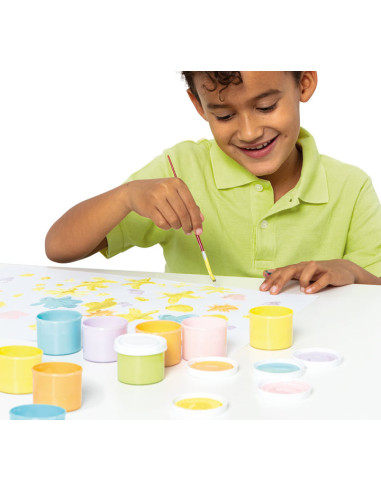 PACK 6 BOTES TÉMPERA JOVI 35ml PASTEL  PINCEL