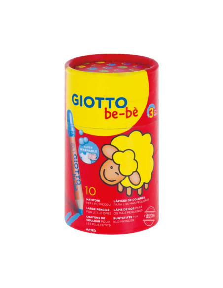 LAPICES de COLORES GIOTTO BEBE SUPER BOTE DE 10