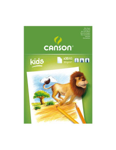 BLOC DE DIBUJO CANSON KIDS ENCOLADO GRANO FINO A5 30h 90g