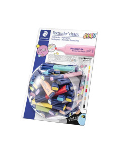 MARCADOR FLUOR STAEDTLER 364 TEXTSURFER CLASSIC PASTEL&VINTAGE SURTIDO EXPOSITOR BOMBONERA de 100
