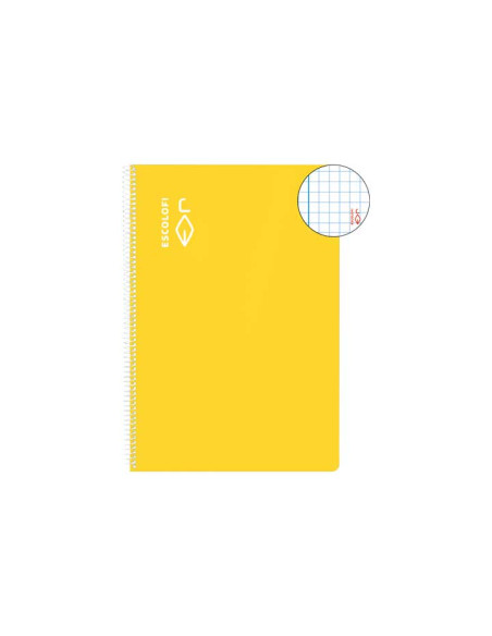 BLOC ESCOLOFI tapa DURA 4 50h CUADRIC4x4 70g CMARGEN AMARILLO