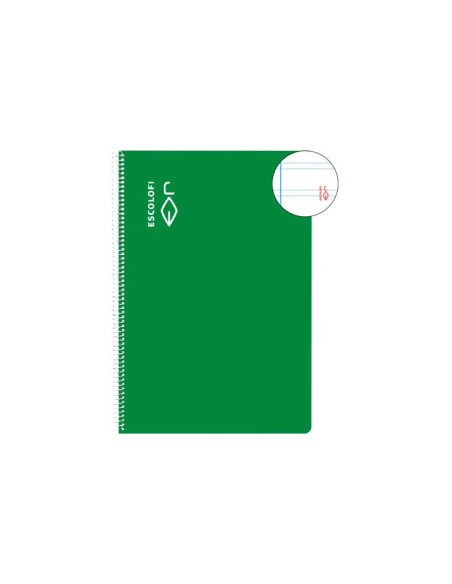 CUADERNO ESPIRAL 100h ESCOLOFI 4 PAUTA 25 CON MARGEN