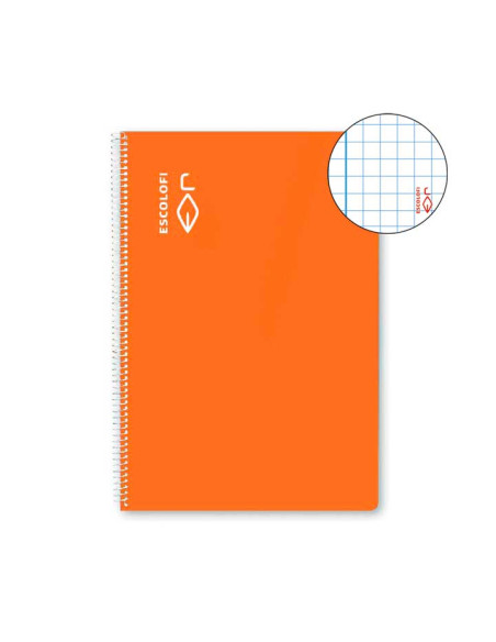 CUADERNO ESPIRAL 100h ESCOLOFI F 4x4 CON MARGEN