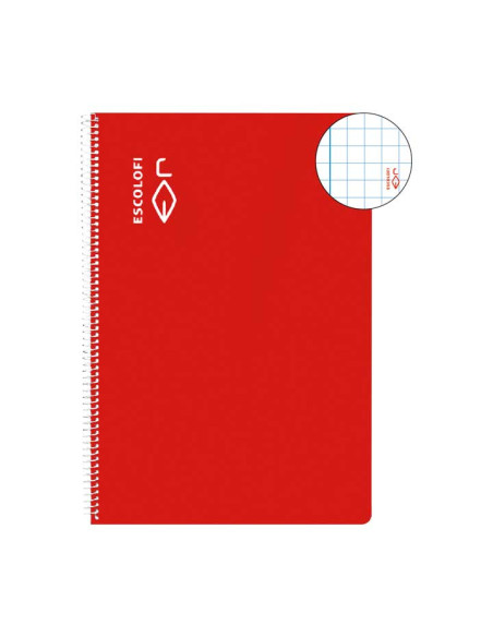 CUADERNO ESPIRAL 100h ESCOLOFI F 5x5 CON MARGEN