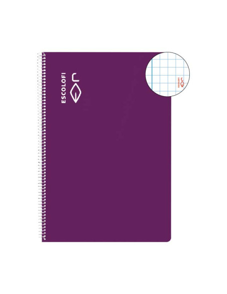 CUADERNO ESPIRAL 100h ESCOLOFI F 5x5 CON MARGEN