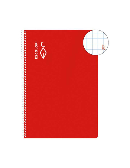 CUADERNO ESPIRAL 100h ESCOLOFI F 6x6 CON MARGEN