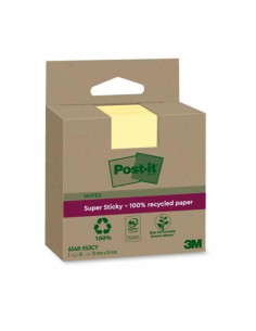CAJA 3 BLOCS NOTAS POST-IT SUPER STICKY 76x76mm RECICLADAS