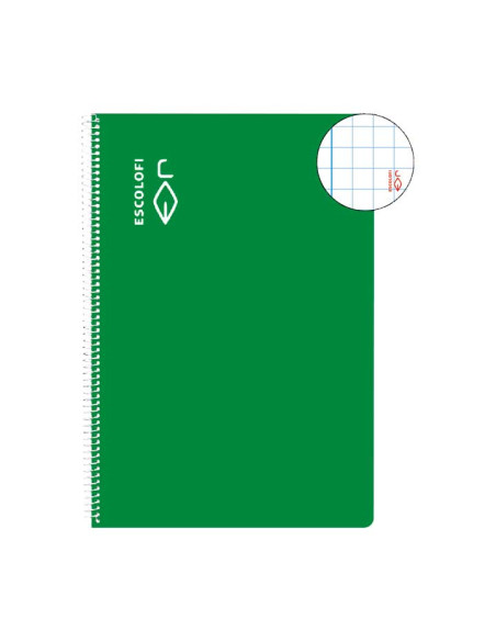 CUADERNO ESPIRAL 100h ESCOLOFI F 6x6 CON MARGEN