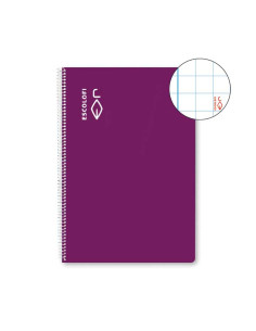 CUADERNO ESPIRAL 100h ESCOLOFI F 8x8 CON MARGEN