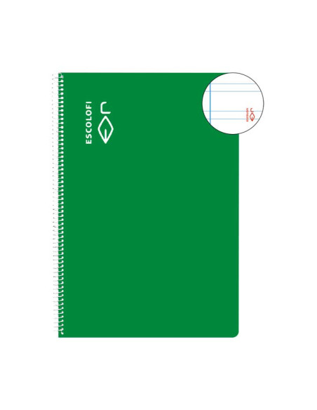 CUADERNO ESPIRAL 100h ESCOLOFI F PAUTA 35 CON MARGEN