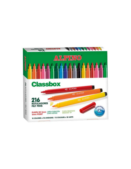 SCHOOLPACK 216 ROTULADORES ALPINO STANDARD