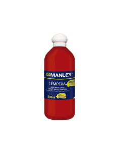 MANLEY TÉMPERA PREPARADA ROJO BOTELLA DE 500ML