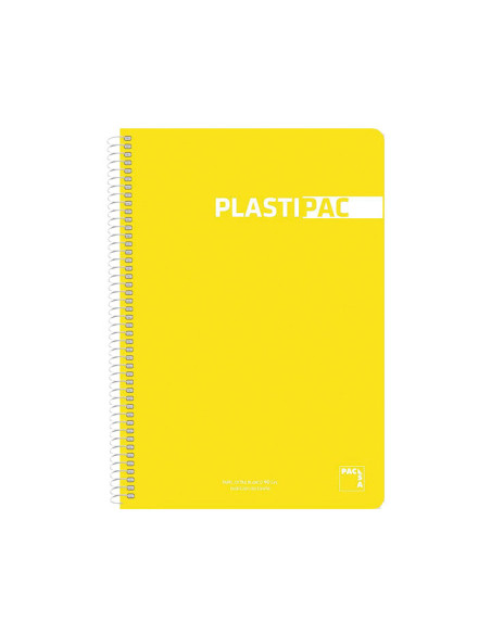 PACSA CUADERNO PLASTIPAC 80H FOLIO 90GR LISO TAPAS PP PACK 5 UD COLORES SURTIDOS