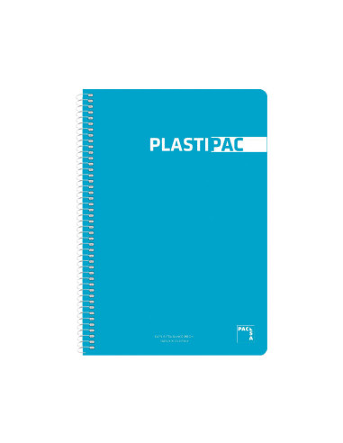 PACSA CUADERNO PLASTIPAC 80H FOLIO 90GR LISO TAPAS PP PACK 5 UD COLORES SURTIDOS