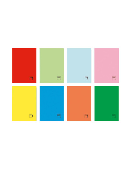 LIBRETA PACSA ESCOLAR GOFRADA A5 48h 70g PAUTA 35 SURTIDO 7 col
