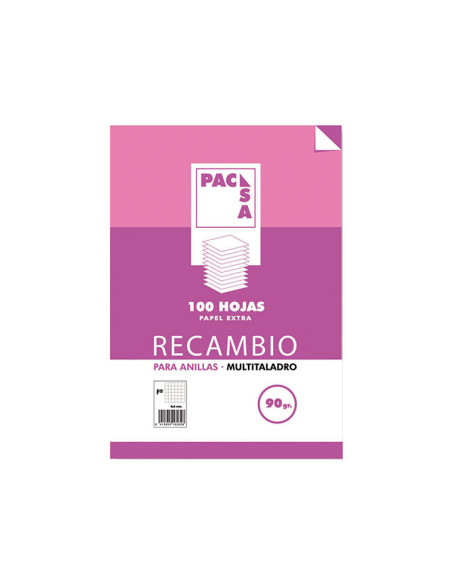 RECAMBIO PACSA 100h A4 HORIZONTAL CON MARGEN