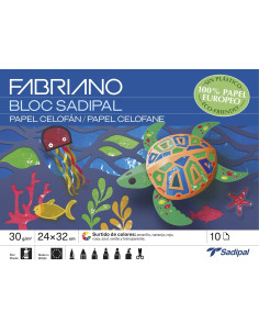 CUADERNO 10h PAPEL CELOFÁN SADIPAL 32x24cm 2