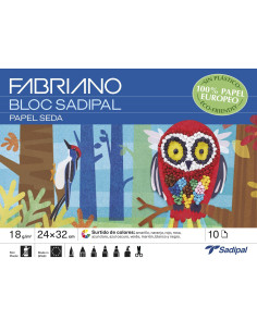 CUADERNO 10h PAPEL SEDA  SADIPAL 32x24cm 2