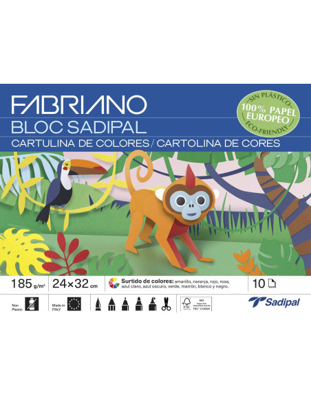 CUADERNO 10h CARTULINA SADIPAL 32x24cm
