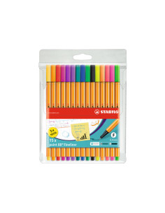 ESTUCHE 10 ROTULADORES STABILO POINT 88  5 COLORES NEÓN