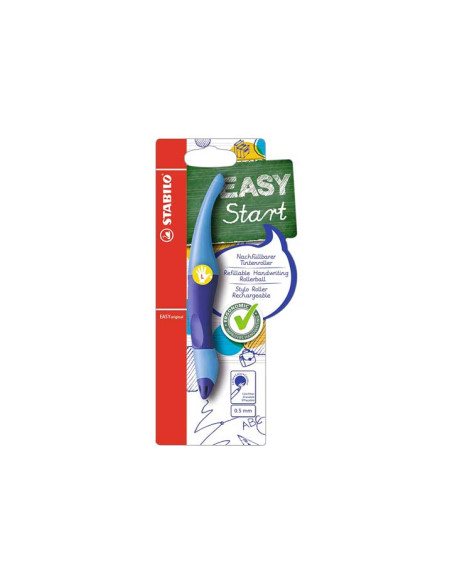 ROLLER TLIQ STABILO EASY ORIGINAL para ZURDOS cuerpo AZUL-AZUL CLARO