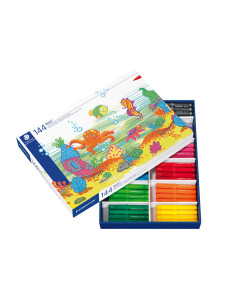 SCHOOLPACK 144 ROTULADORES STAEDTLER NORIS JUMBO