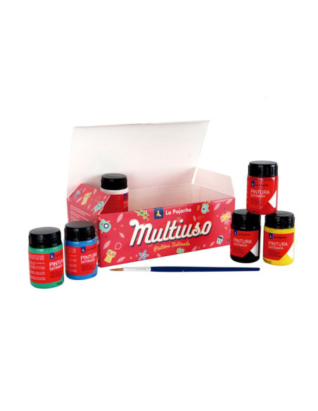 PACK 6 BOTES PINTURA SATINADA LA PAJARITA 35ml