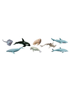 BOTE 8 FIGURAS MINILAND ANIMALES MARINOS 2