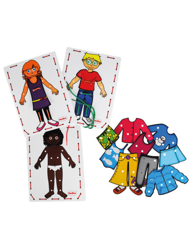 SET 3 TARJETAS PARA HILAR HENBEA MUÑECOS