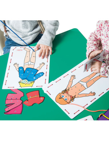 SET 3 TARJETAS PARA HILAR HENBEA MUÑECOS