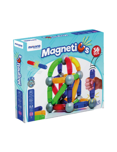 JUEGO MINILAND 36 PIEZAS MAGNETICAS