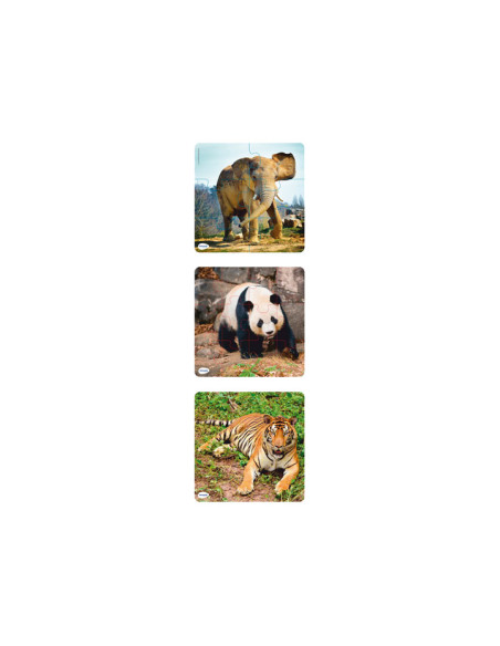 SET 3 PUZZLES PROGRESIVOS MINILAND ANIMALES