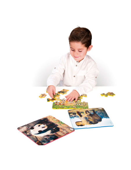 SET 3 PUZZLES PROGRESIVOS MINILAND ANIMALES