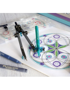 FABER CASTELL COMPÁS ARTICULADO DE AJUSTE RÁPIDO ADAPTADOR UNIVERSAL 17CM  ACCESORIOS