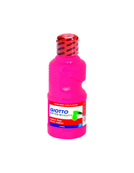 TEMPERA GIOTTO LIQUIDA FLUO 250 ml botella ROSA