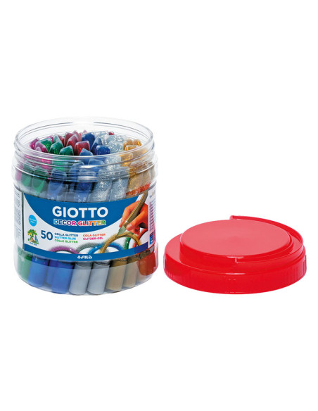 BOTE 50 TUBOS COLA GIOTTO GLITTER