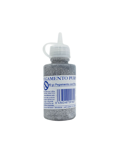 PURPURINA NIEFENVER GLITTER PLATA bote de 60gr