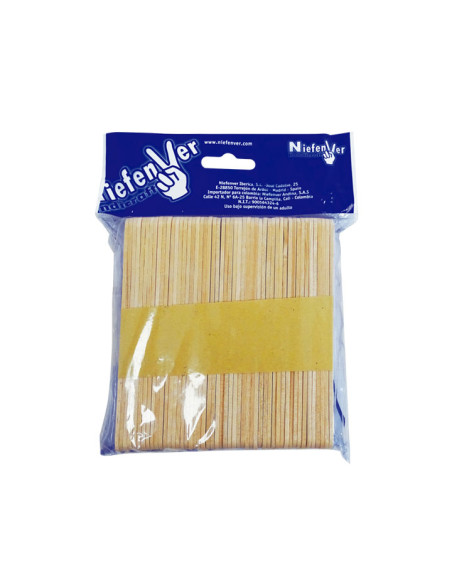 PALILLOS POLO NIEFENVER MADERA NATURAL 100 UD 114x10x22mm