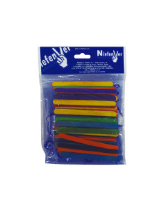 BOLSA 100 PALILLOS DE POLO NIEFENVER COLORES SURTIDO