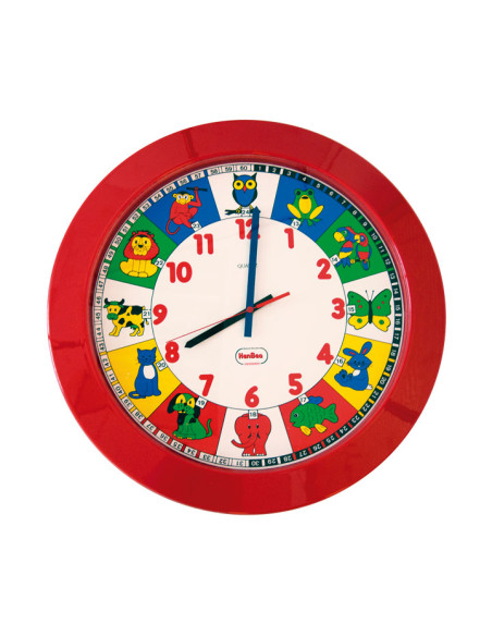RELOJ GIGANTE HENBEA ESCOLAR ANIMALES