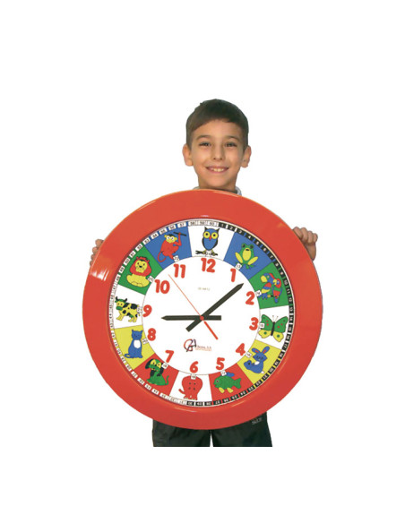 RELOJ GIGANTE HENBEA ESCOLAR ANIMALES